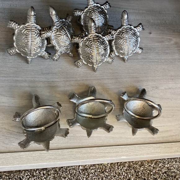 Set of 8 Silver Turtle Napkin Rings from Pier1 - Picture 6 of 6